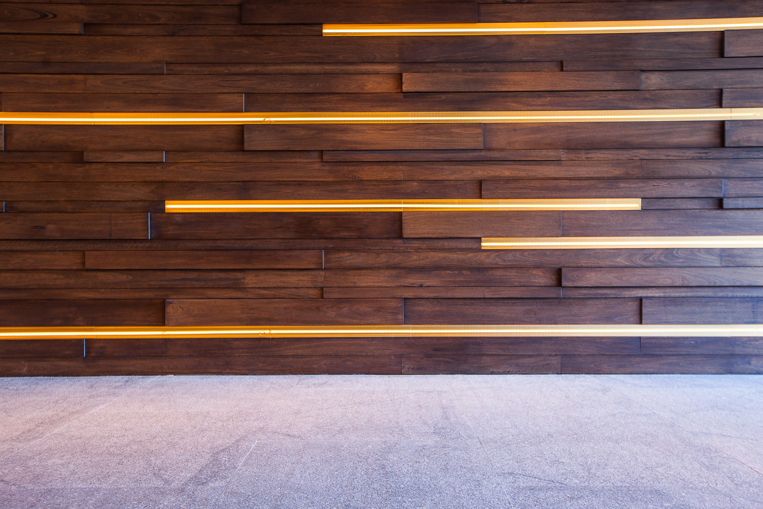 Timber Interior Walls with Lights